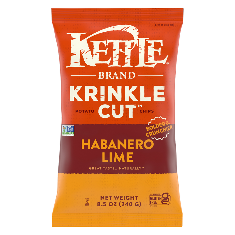 Kettle Brand Krinkle Cut Habanero Lime Potato Chips 8.5oz