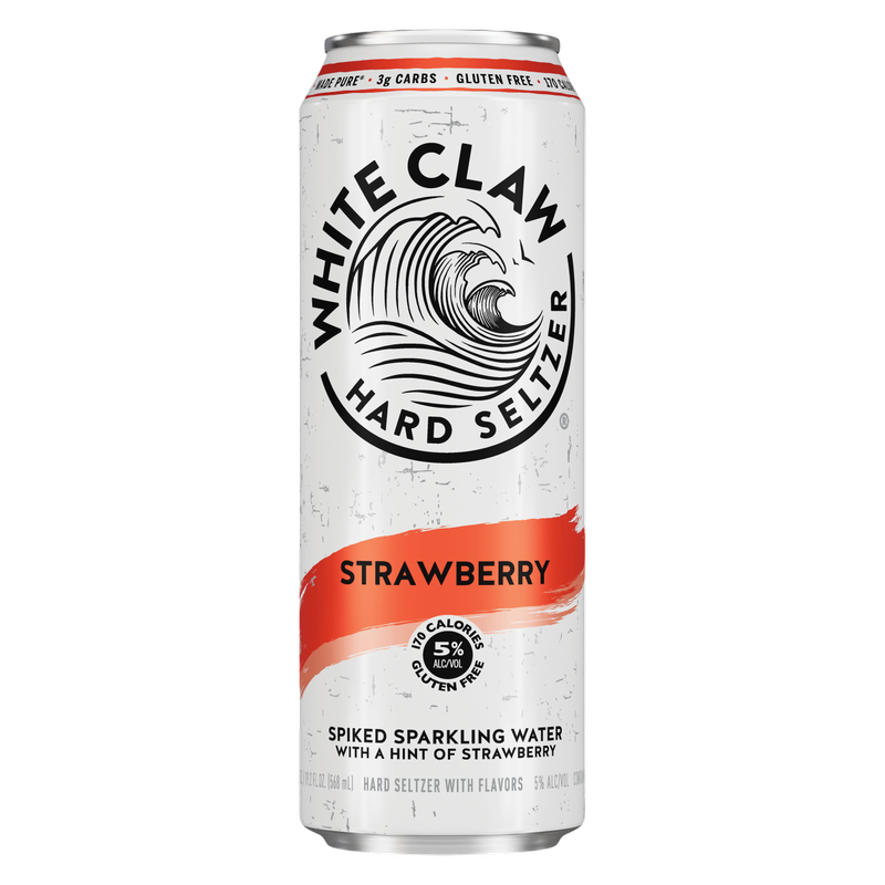 White Claw Strawberry Single 19.2oz Can 5% ABV