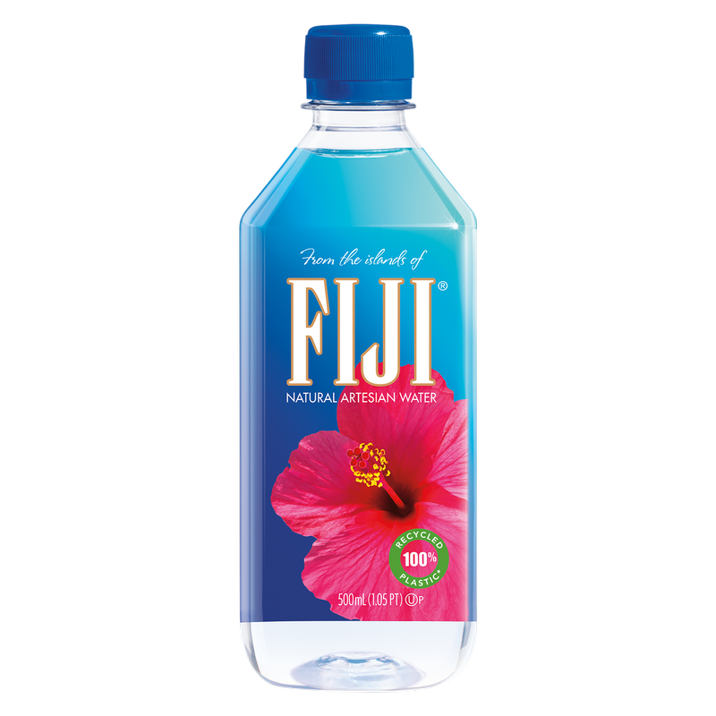 FIJI Natural Artesian Bottled Water 500mL / 16.9 Fl Ounce (Single Bottle)