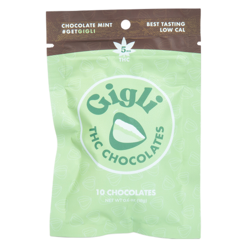 Gigli THC-Infused Mint Chocolate 5 mg THC, 10ct.