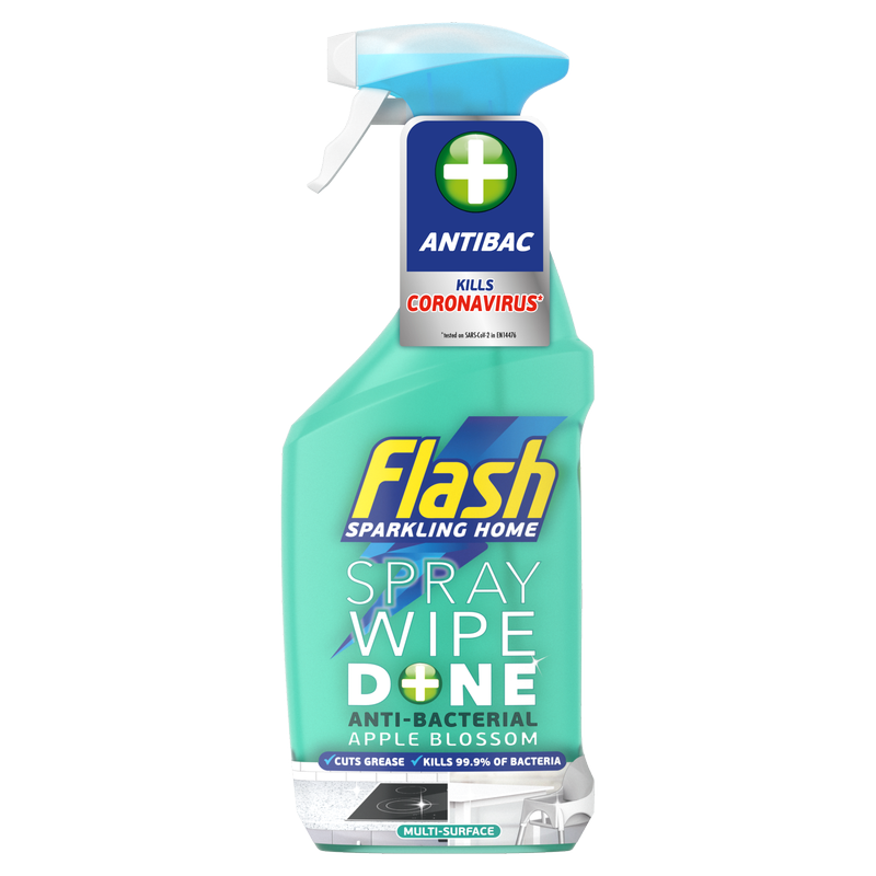 Flash Antibacterial Spray Wipe & Done Apple Blossom, 800ml