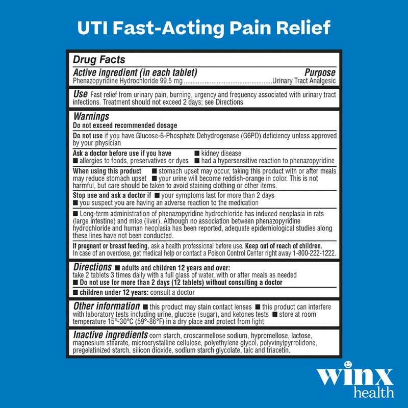 Fast Acting UTI Pain Relief 24 ct