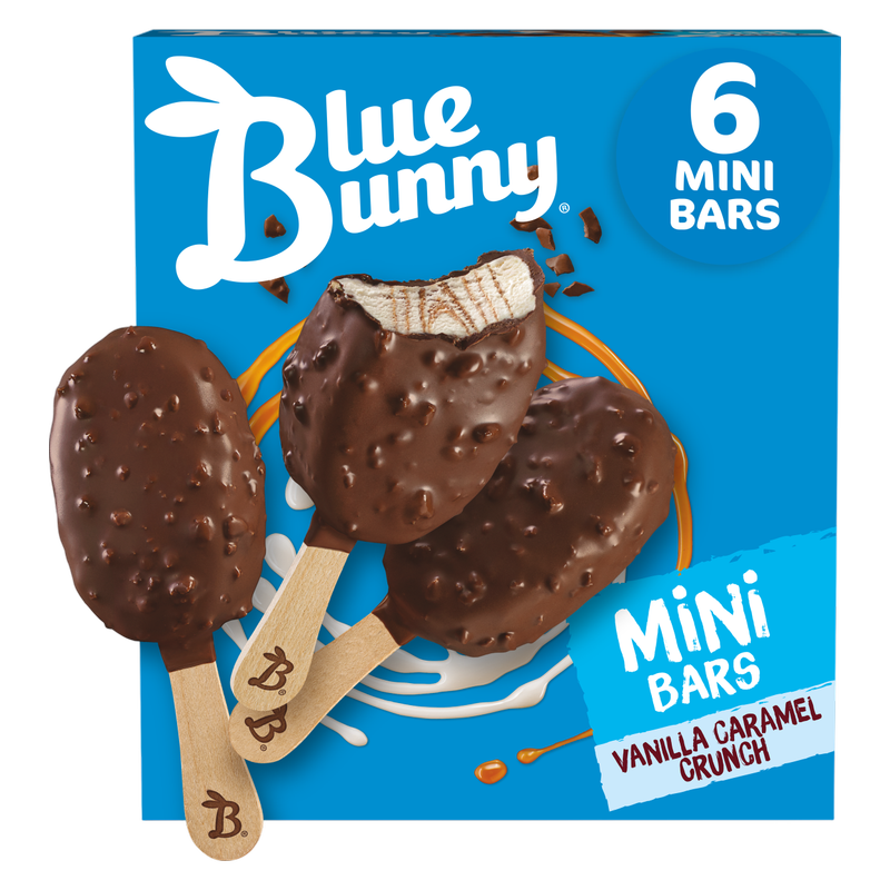 Blue Bunny Vanilla Caramel Crunch Mini Bars 6ct