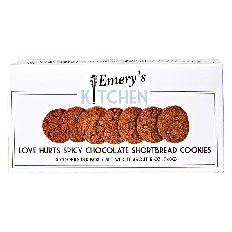Emery's Kitchen Love Hurts Spicy Chocolate Shortbread Cookies - 10ct