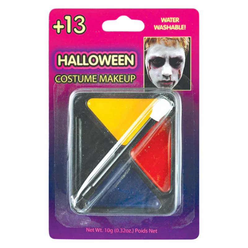 Halloween 4 Color Costume Makeup- Black/Yellow/Red/Blue