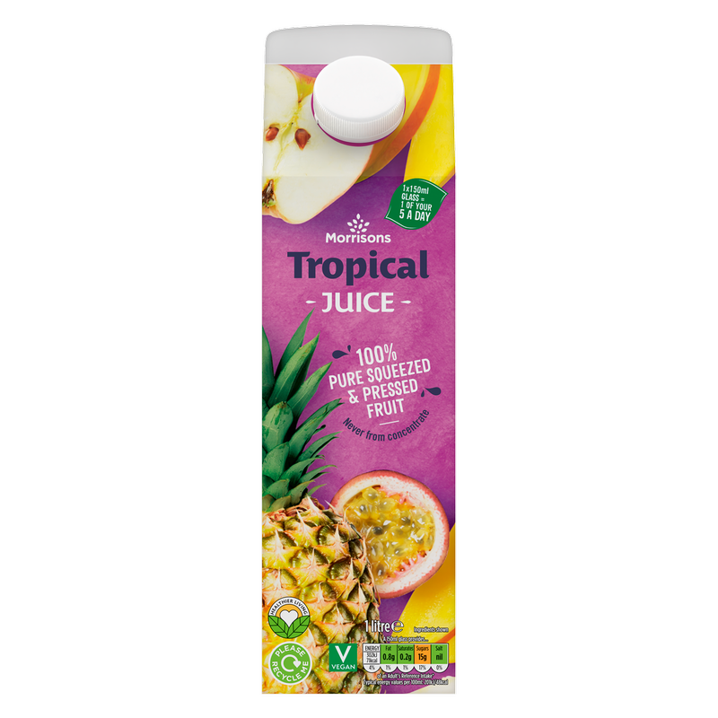 Morrisons Tropical Fruit Juice with Purée, 1L