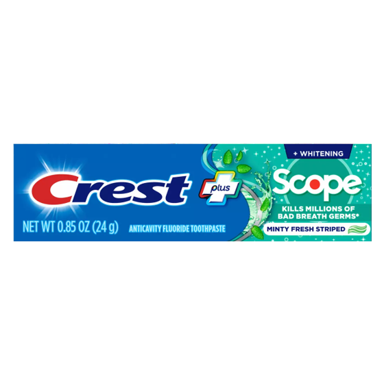 Crest + Scope Complete Whitening Toothpaste, Minty Fresh  Travel Size