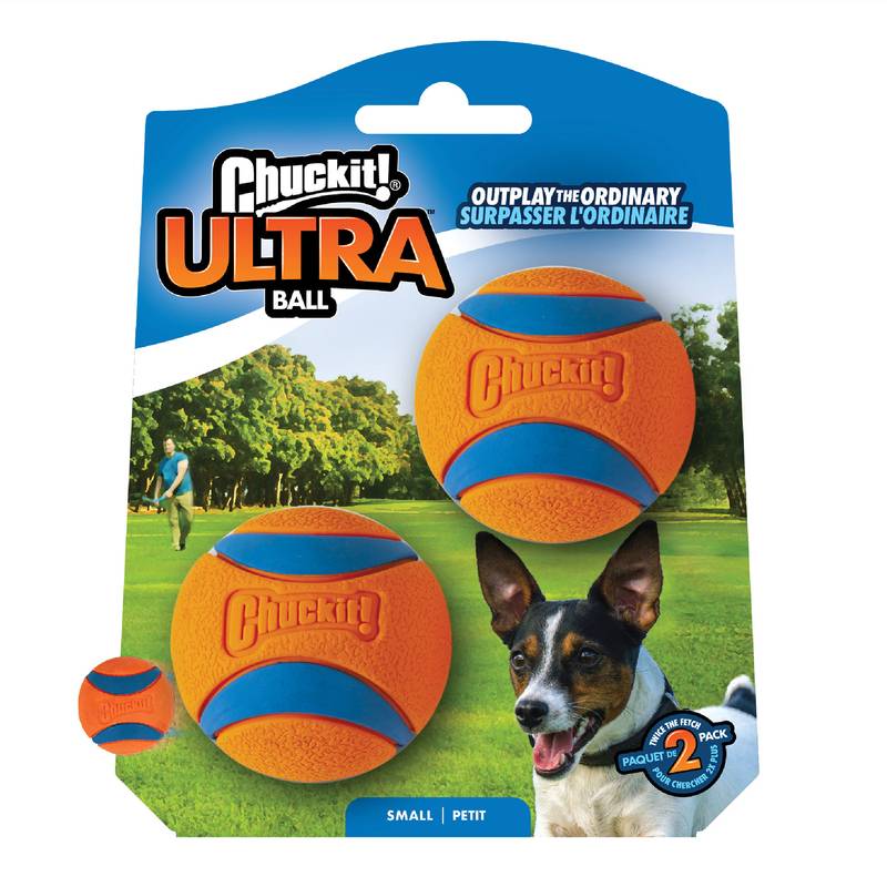 Chuckit Ultra Rubber Ball Tough Dog Toy 2 Ct