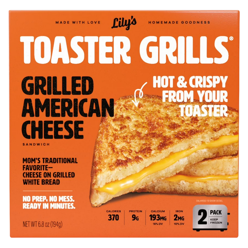 Lily's Toaster Grills Grilled American Cheese Sandwich 2ct