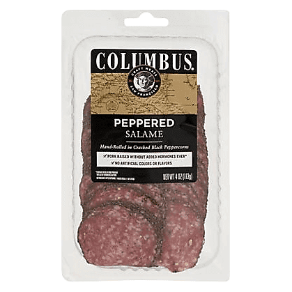 Columbus Peppered Salame Deli Meat - 10oz
