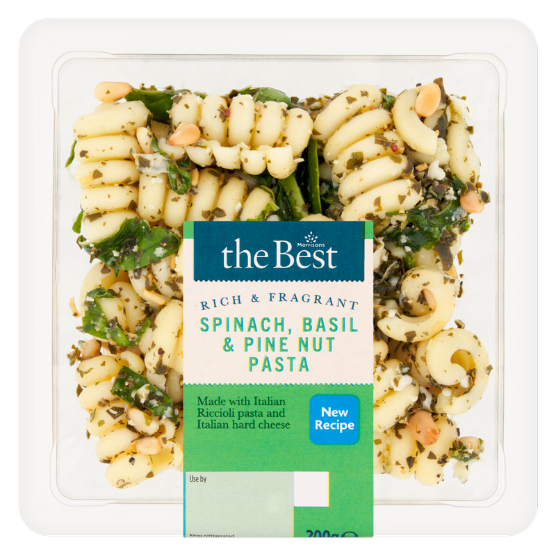 Morrisons The Best Spinach, Basil & Pinenut Pasta Salad, 200g