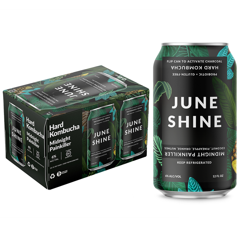 JuneShine Midnight Painkiller Hard Kombucha 6pk 12oz Can 6.0% ABV