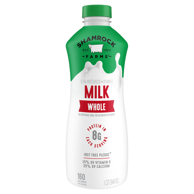 Shamrock Farms Whole White Milk 32oz