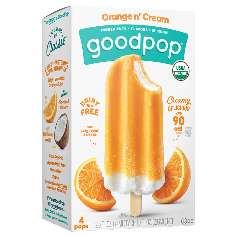 GoodPop Orange N' Cream Frozen Pop 4ct