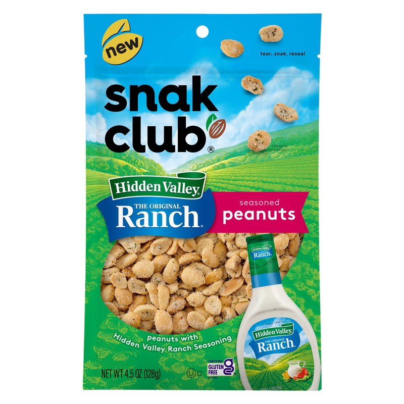 Snack Club Hidden Valley Ranch Peanuts, 4.5oz