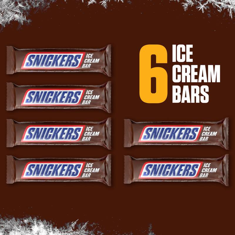 SNICKERS Peanut Butter Ice Cream Bars, 6 Pack, 2 Oz Bars 