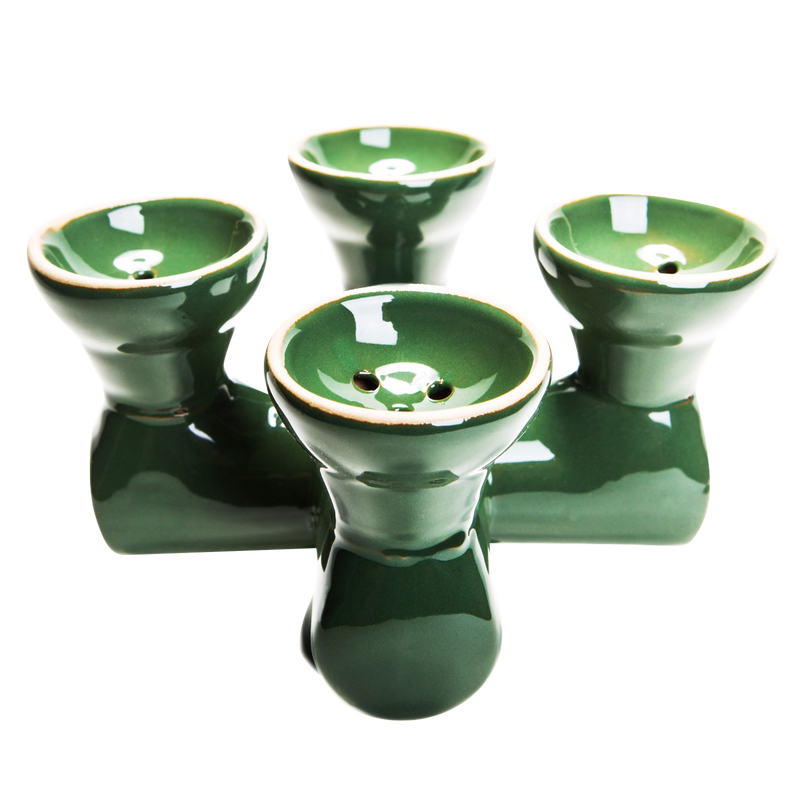 Quadruple Flavor Green Hookah Bowl - Delivered In As Fast As 15