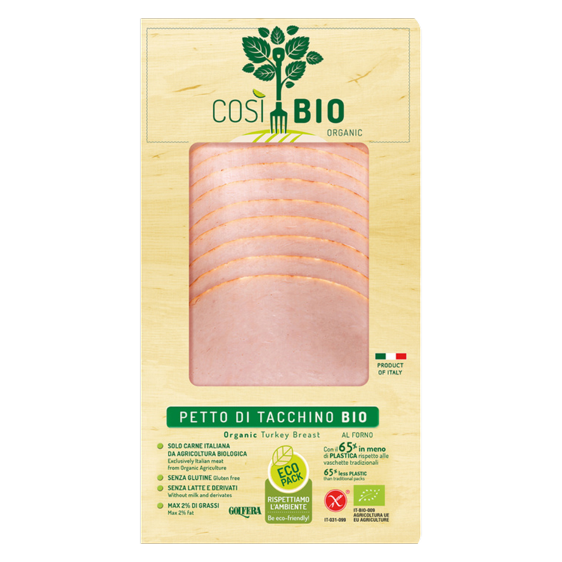 Golfera Cosi Bio Organic Sliced Turkey, 80g