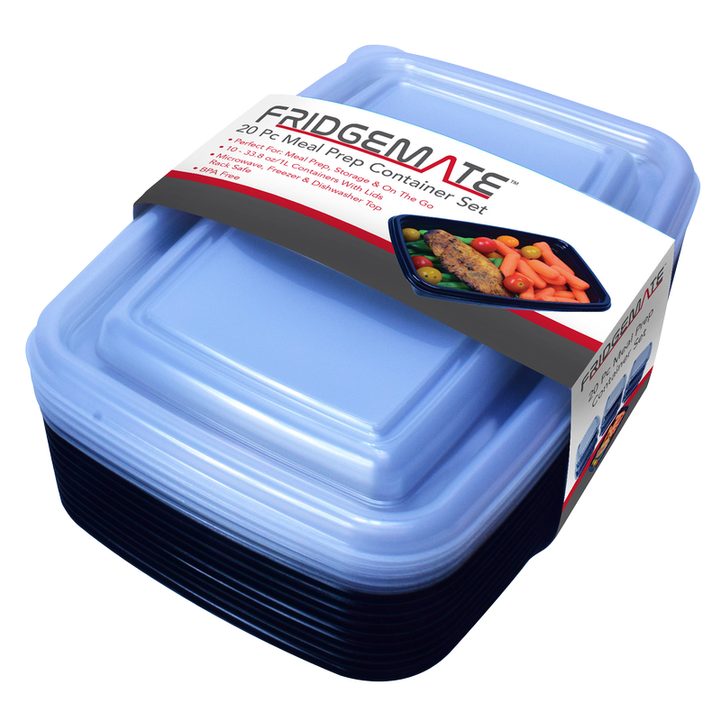 Fridgemate 1-Section Meal Prep Container Set 20ct
