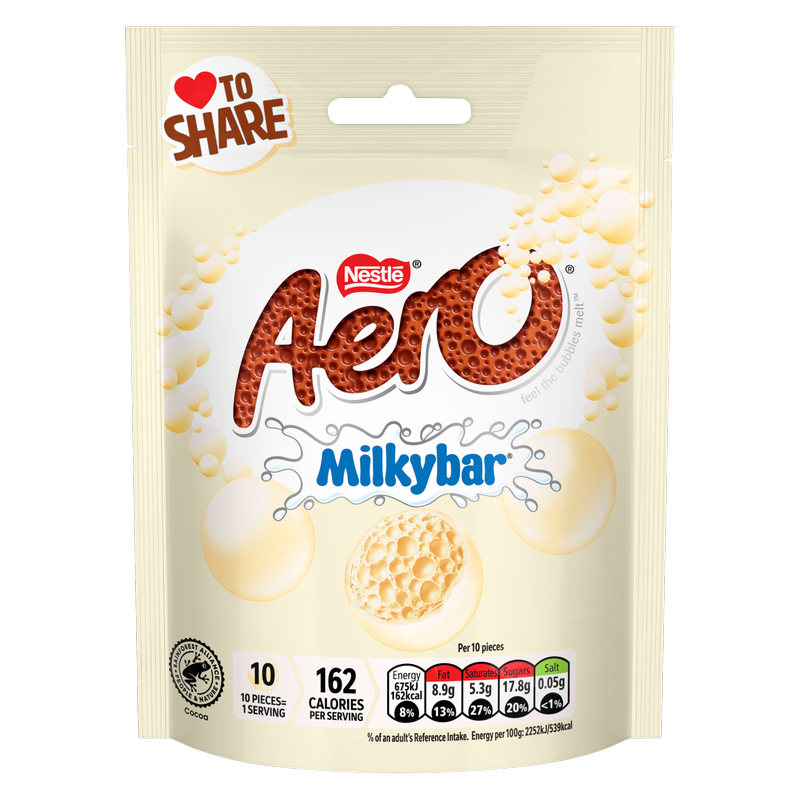 Aero Bubbles Milkybar Pouch Bag, 92g