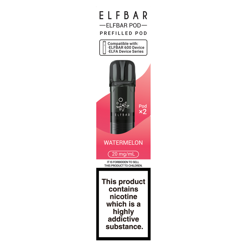 Elf Bar 600 Prefilled Pods Watermelon 20mg/ml, 2pcs