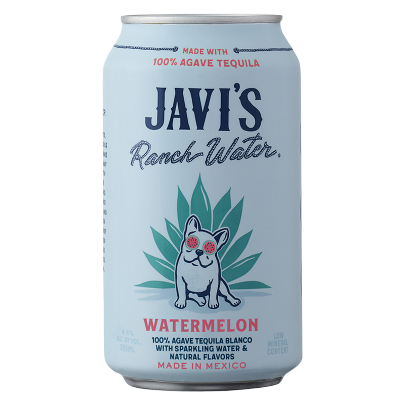 Javi's Ranchwater Watermelon Tequila Seltzer 4pk 355ml Can 4.5% ABV