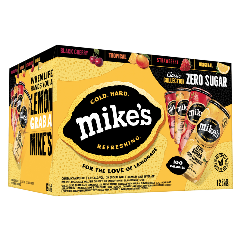 Mike's Hard Zero Sugar 12pk 12oz Variety Pack Can 4.8% ABV