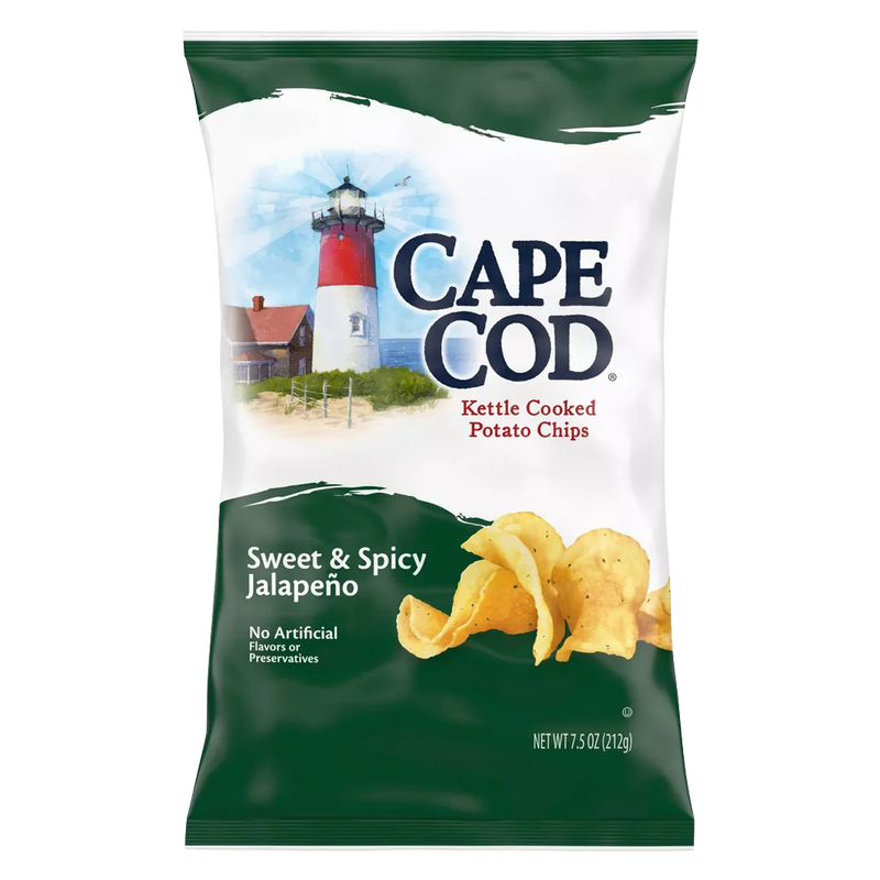 Cape Cod Sweet & Spicy Jalapeno Kettle Cooked Potato Chips 7.5oz