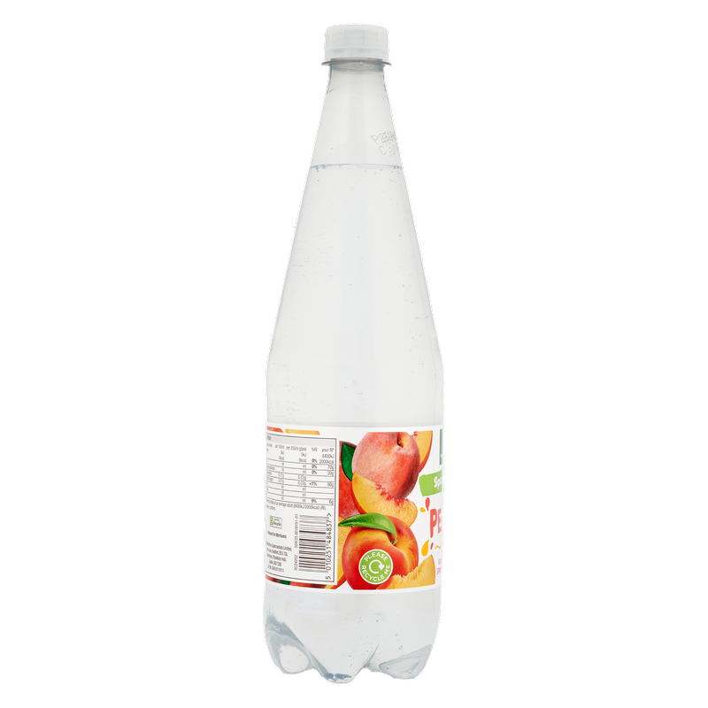 Morrisons Peach Sparkling Spring Water, 1L