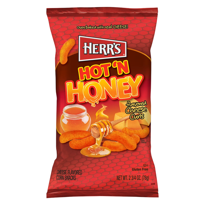 Herr's Hot Honey Cheese Curls, 2.7oz
