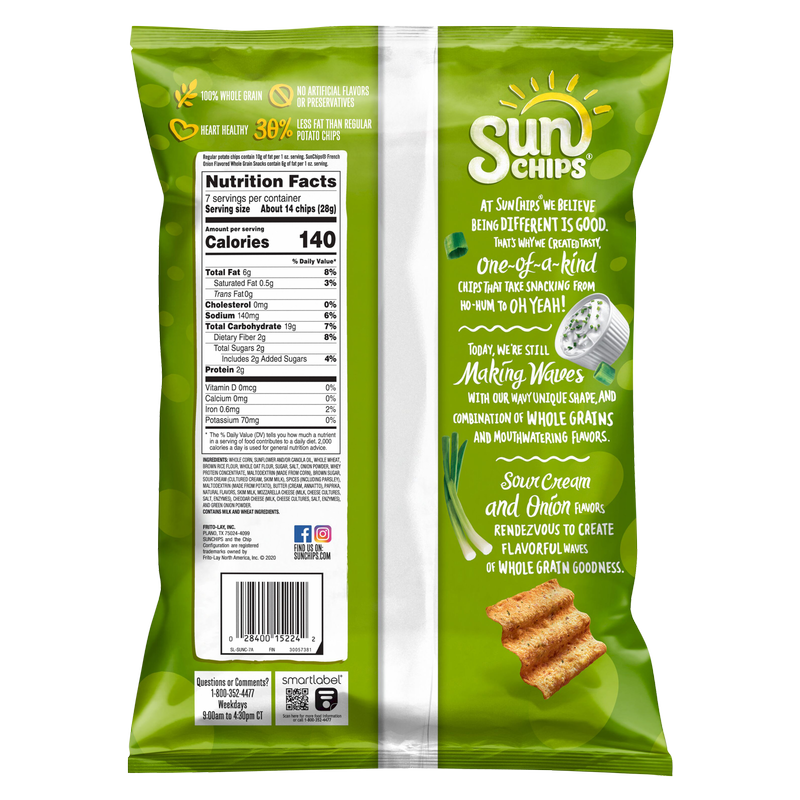 Sunchips French Onion Whole Grain Chips 7oz