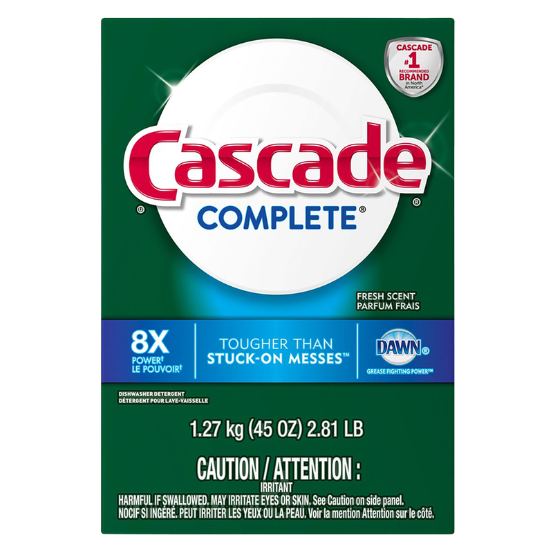 Cascade Complete Powder Dishwasher Detergent Fresh Scent 45oz