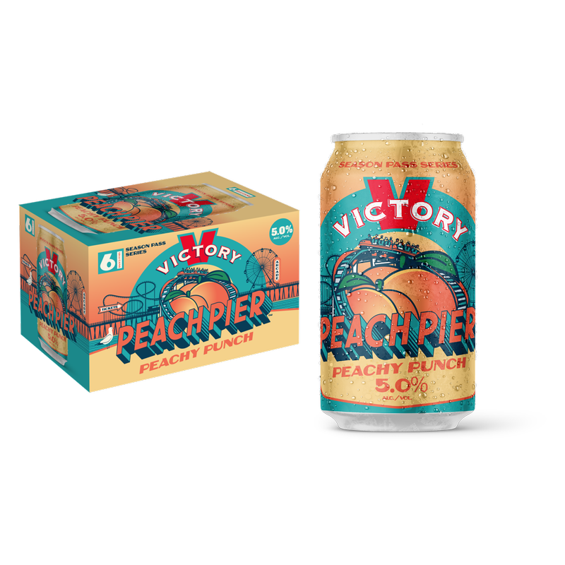 Victory Peach Pier 6pk 12oz Can