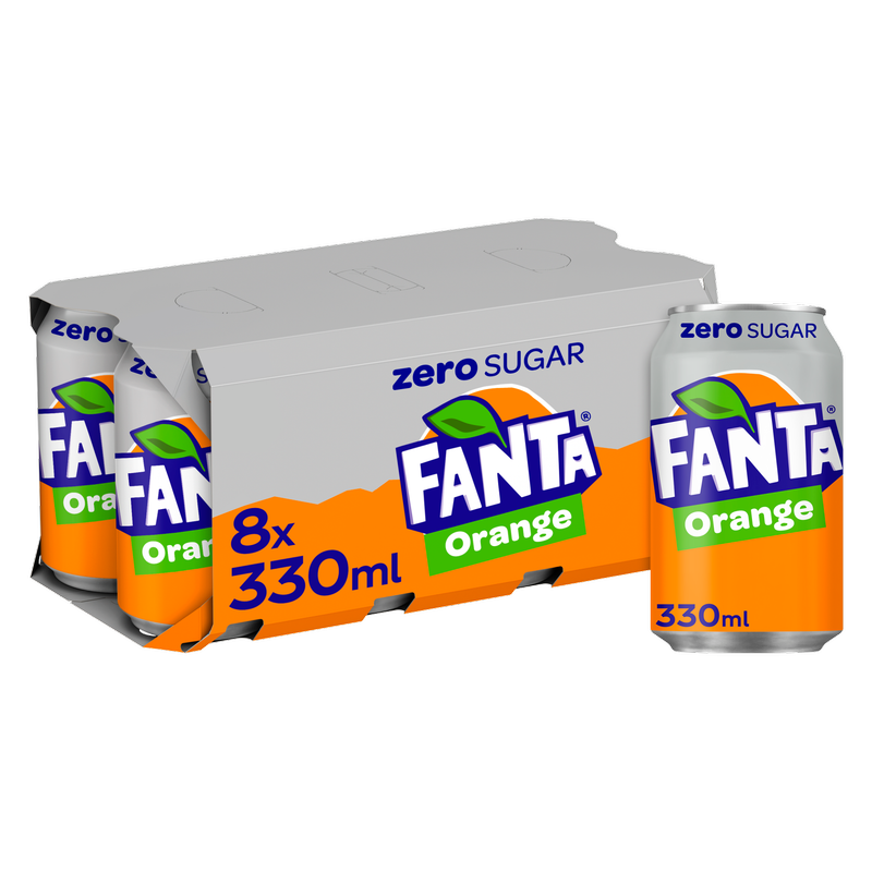 Fanta Orange, 8 x 330ml