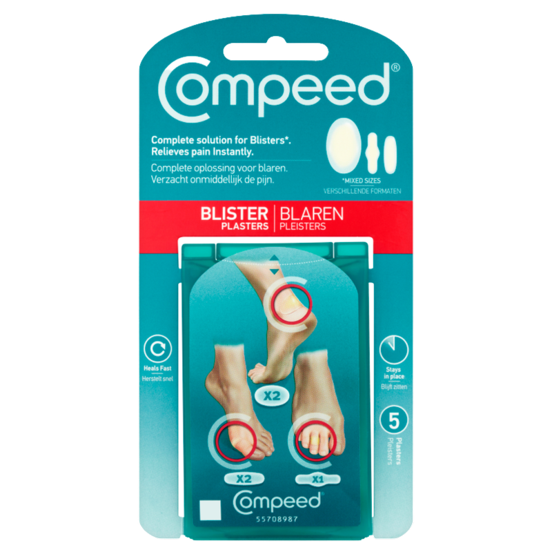 Compeed Blister Mixed Sizes, 5pcs