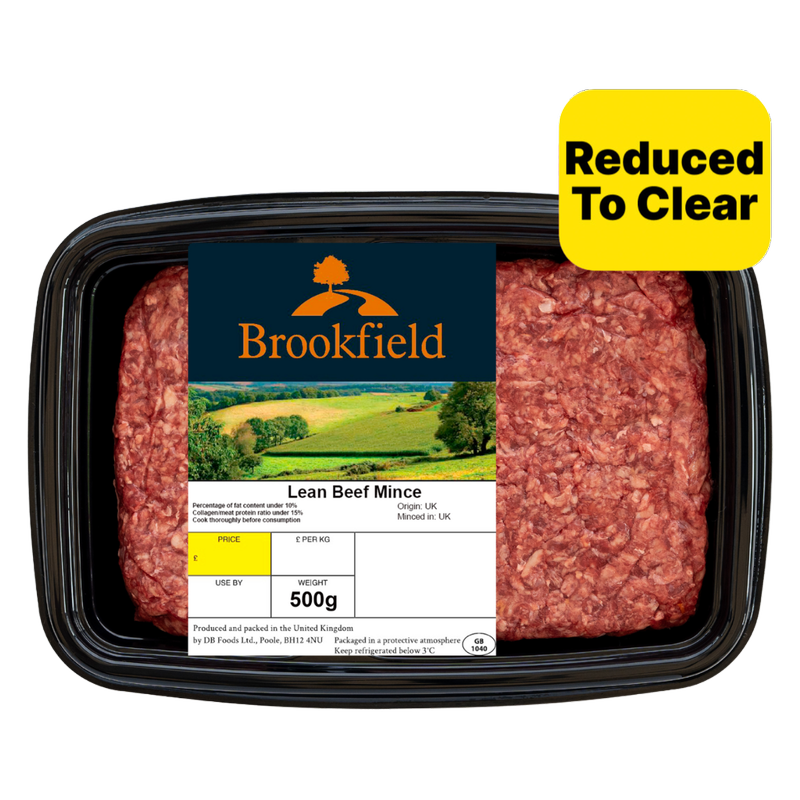 Reduced - Brookfield Farm Lean Beef Mince, 500g