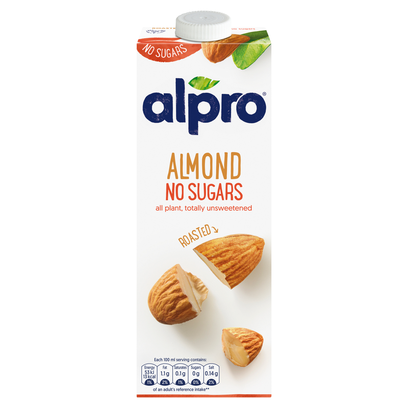 Alpro Almond No Sugars Roasted Long Life Drink, 1L