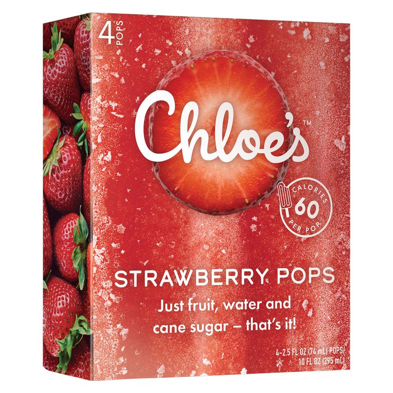 Chloe's Strawberry Fruit Pops 4ct