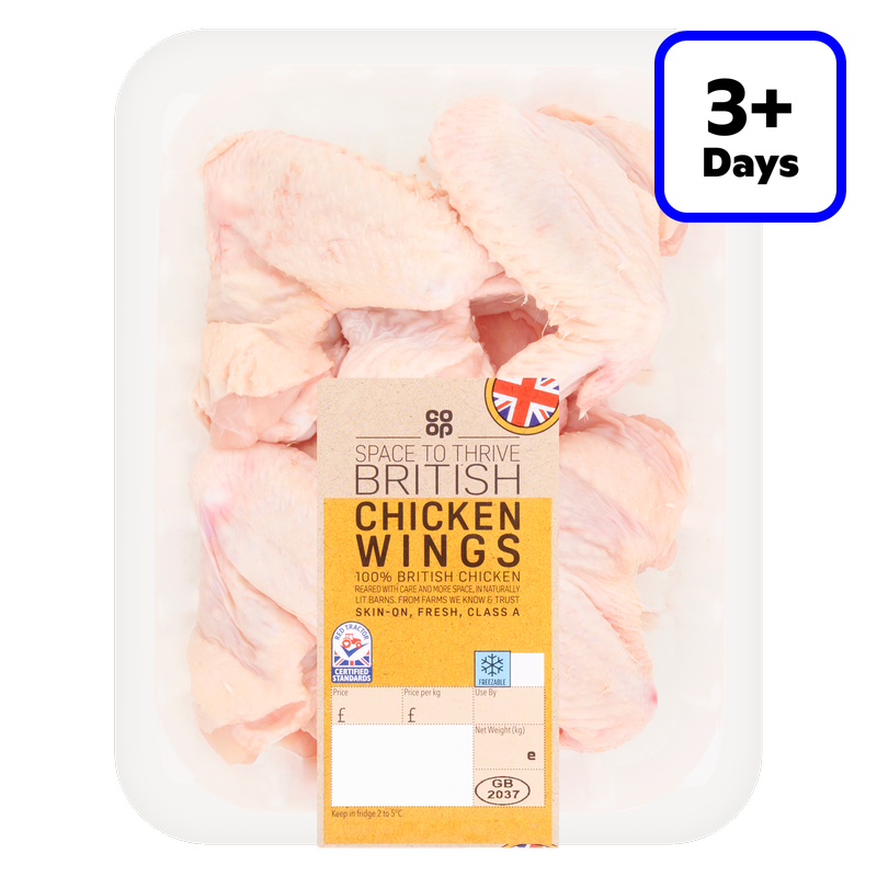 Co-op British Chicken Wings 3 Joints, 600g