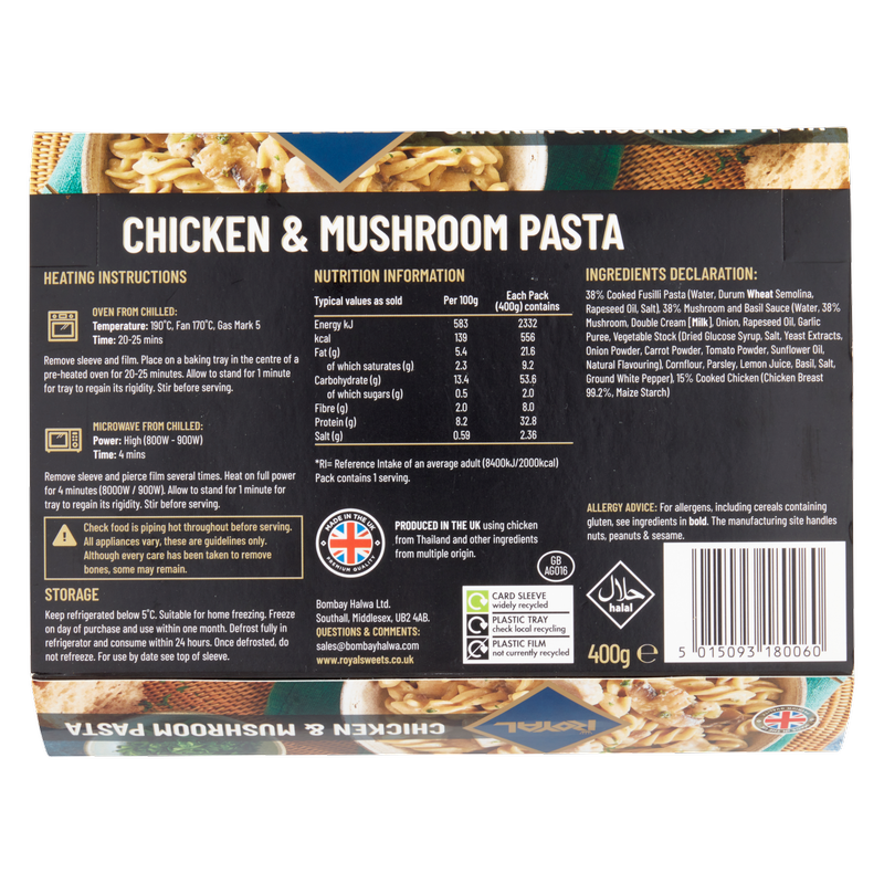 Royal Chicken & Mushroom Pasta, 400g