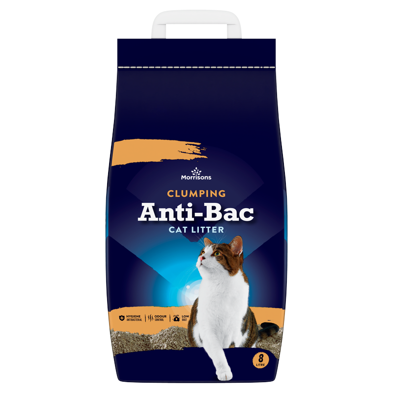 Morrisons Antibacterial Clumping Cat Litter, 8L