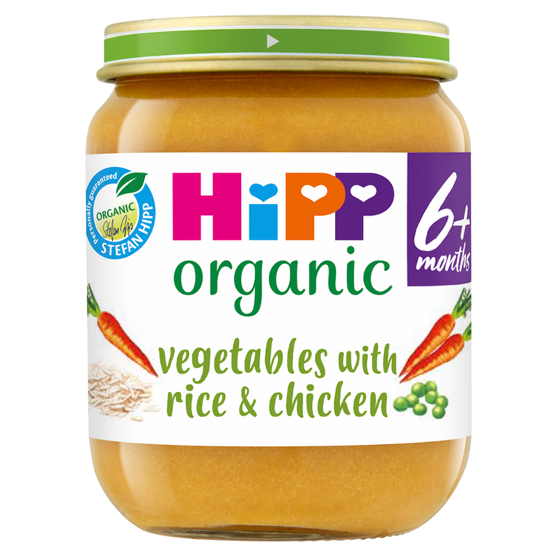 Hipp Organic Vegetables with Rice and Chicken Jar 6+ Months+, 125g