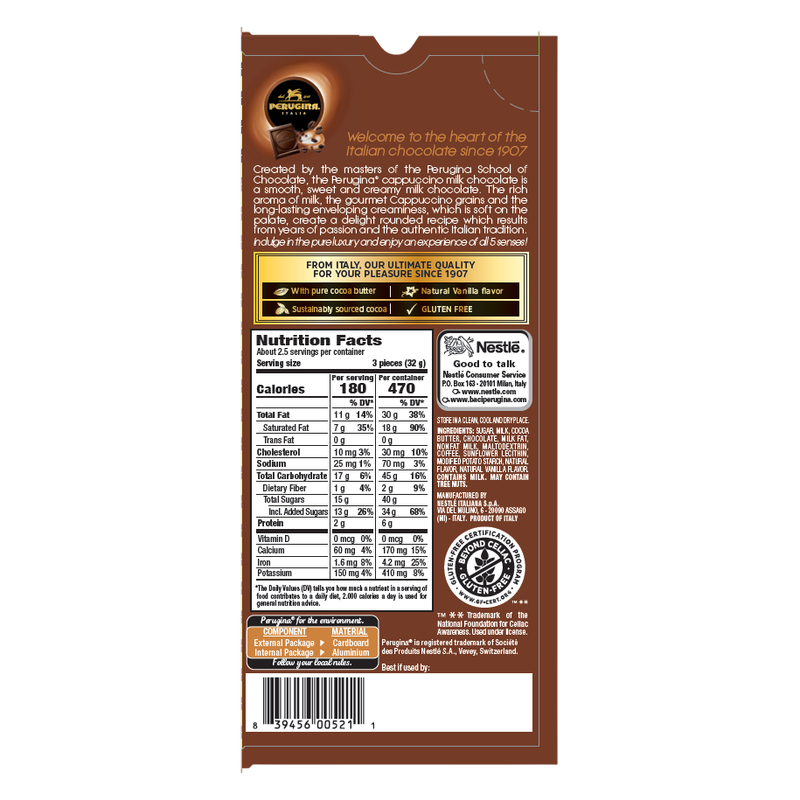 Perugina Milk Chocolate Cappuccino Bar 3oz