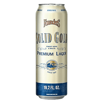 Founders Brewing Solid Gold Premium Lager Single 19.2oz Can
