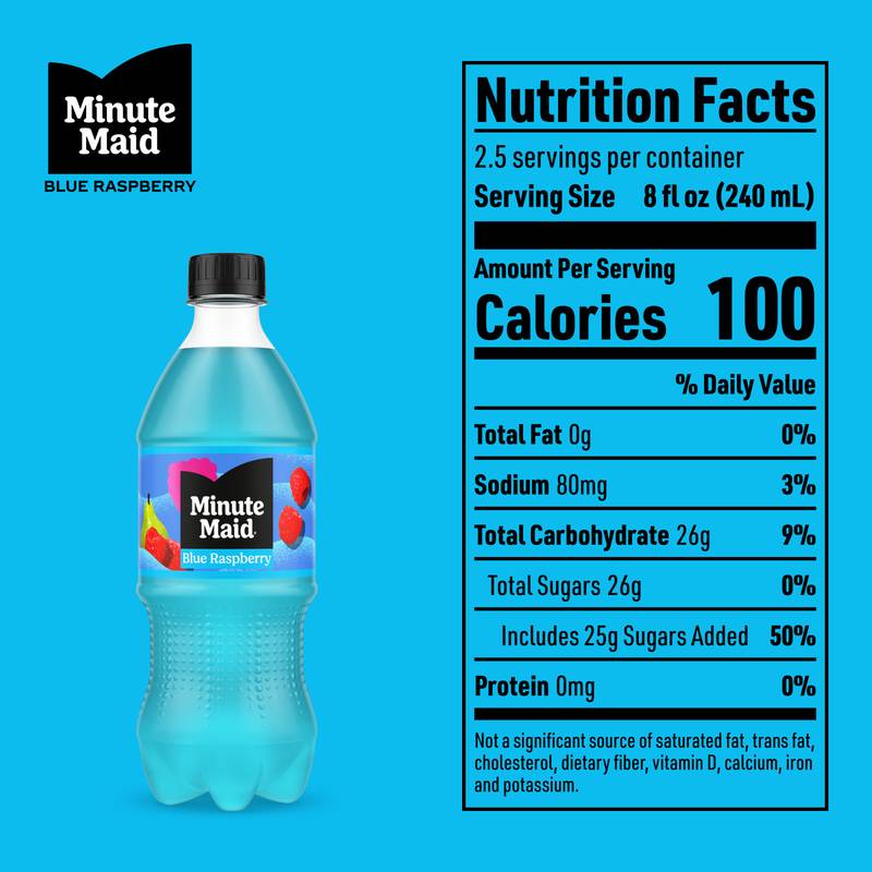 Minute Maid Blue Raspberry Botella de 20 oz