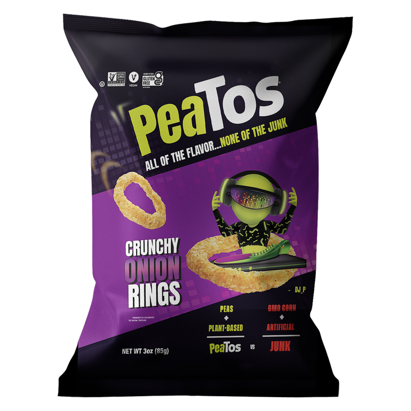 PeaTos Classic Onion Rings 3oz Bag
