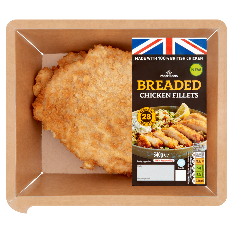 Morrisons 2 Breaded Chicken Fillets, 340g