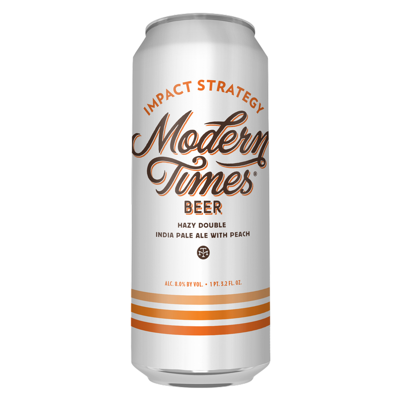  Modern Times Impact Strategy Hazy DIPA w/Peach 19.2oz Can