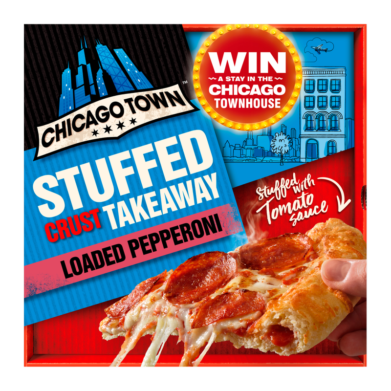 Chicago Town Takeaway Stuffed Crust Loaded Pepperoni, 645g
