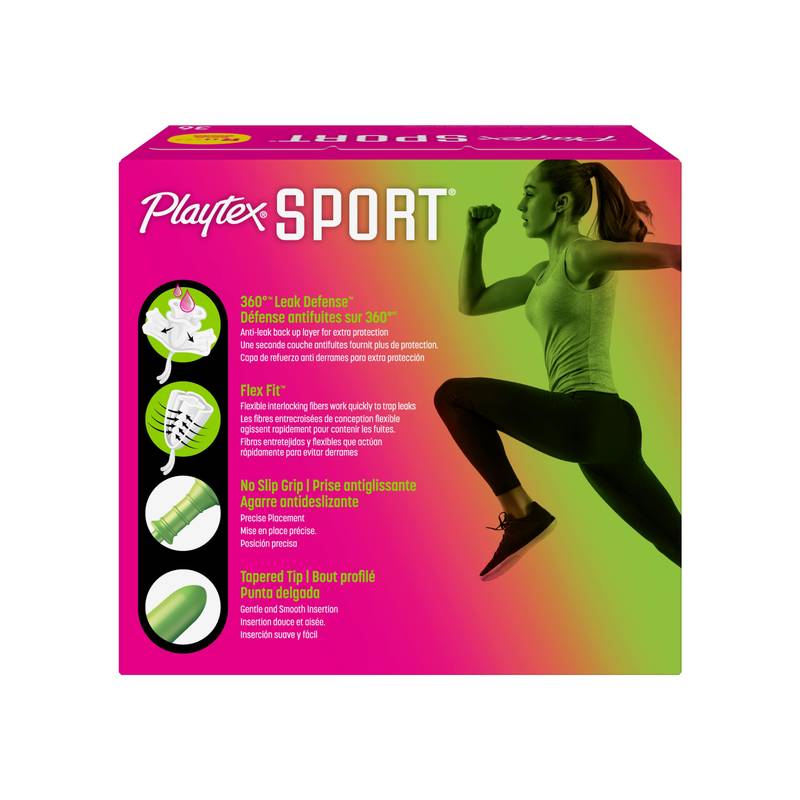 Playtex Sport Tampons Multipack, Regular Unscented Pack of 36